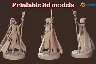 sculpt custom 3d model character creature figurine miniature stl toy 3d print