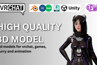 create 3d furry vrchat avatar vrm vtuber stream animaze vseeface model