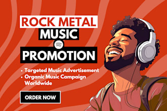 do rock metal music campaign, band music promotion to active music fans
