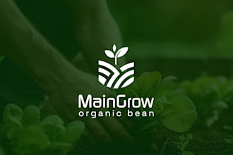 do modern landscape lawn care eco agriculture logo