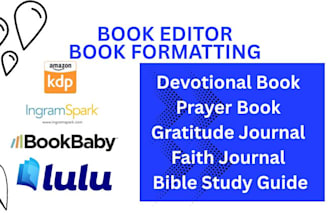 edit, format, ghostwrite  christian ebook, devotional, prayer journal, self help