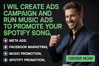 create ads campaign and run music ads to promote your spotify song