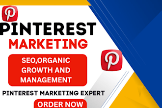manage grow and boost marketing ,pin and board setup as pinterest queen
