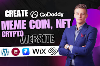 create crypto memecoin website meme coin landingpage crypto website