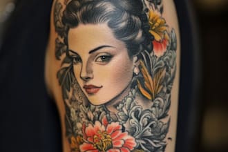 draw american traditional tattoo for you