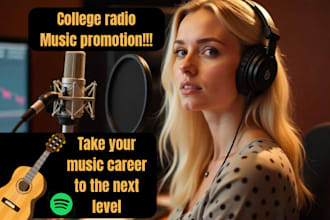 promote your music as an unsigned sign male artist to 10k college radio stations