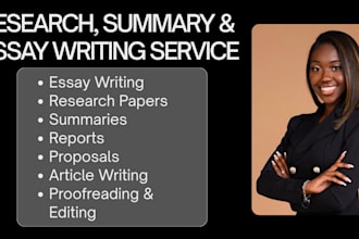 do urgent essay writing and research summary in all subjects