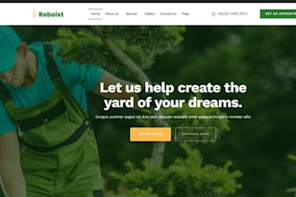 build gardening website landscaping plants farming website on wordpress wix