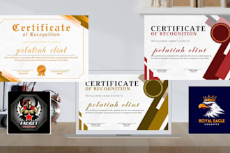 design certificates, awards, diplomas, and appreciation templates
