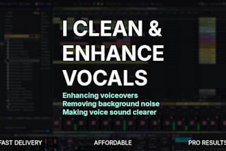 enhance your audio, remove noise, hum and improve quality