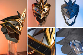 design custom cosplay props 3d models 3d armor 3d weapons for 3d printing
