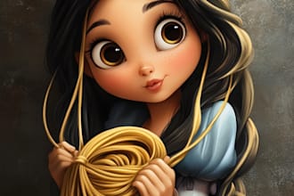 draw picture in disney cartoon style