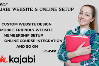 design kajabi online course website, kajabi membership and landing page setup