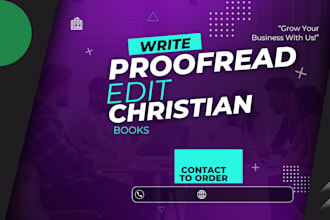 write, edit, and proofread christian books