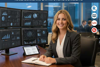 do data cleaning, visualization, analysis, reporting by r, spss, sas, tableau