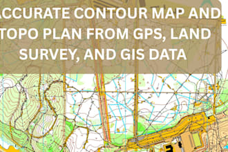 create accurate contour map and topo plan from gps, land survey, and gis data