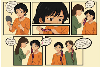 draw custom comic book art, characters, cartoon art and anime style illustration