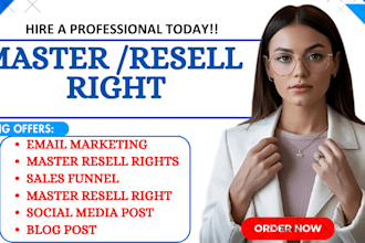 promote master resell rights course email marketing campaign salesfunnel ubc dwa