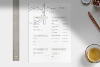 a perfect menu card for your restaurant