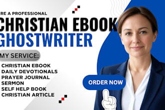 ghostwrite christian ebook, daily devotional, design prayer journal, and sermon