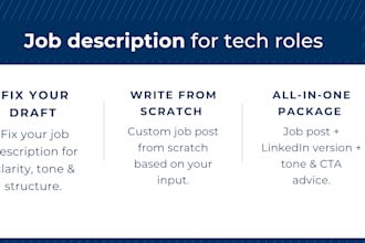 write effective job description for your tech role