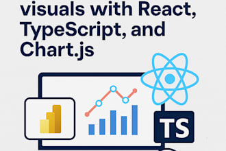 build complex custom power bi visuals using react, typescript, and chart js