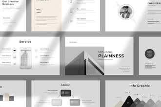 design powerpoint presentation, pitch deck or powerpoint template, google slides