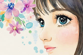 illustrate hand drawn illustration watercolour