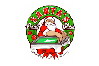 create wonderful and excellent santa logo design
