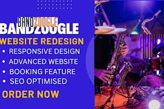 design redesign bandzoogle musical event booking website for music artist or dj