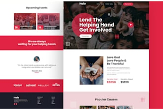 design attractive nonprofit charity donation crowdfunding fundraising website