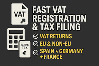 do vat registration, tax filing, vat returns for spain, germany and france