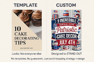 create 100 percent custom eye catching pinterest pins