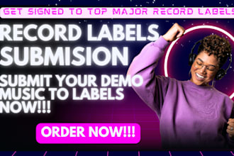 send your music to 50,000 record labels and aand rs executives to get signed