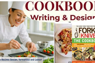 modern cookbook recipes and design for KDP