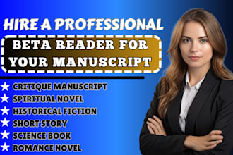 beta read your book, short story novel, and alpha reader critique  book reading