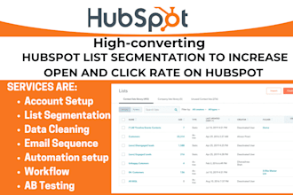 do list segmentation to increase open and click rate on hubspot
