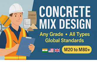 design concrete mix for any grade and type as per standards