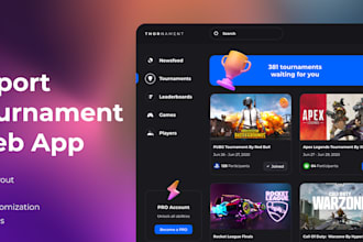develop tournament website, poker, esport website, gaming website