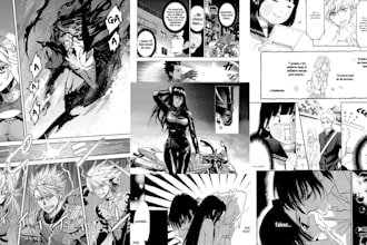 draw manga comic page manga storyboard comic artist manga art illustration