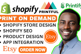 design shopify etsy digital products print on demand printify printful etsy shop