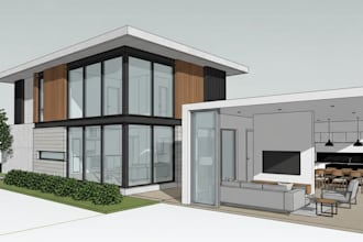 do 3d architectural, commercial house exterior, interior design