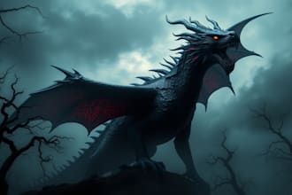 create dark fantasy,mysterious,epic, and haunting music video