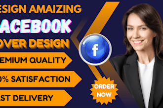 design amazing and professional facebook cover photo design and profile photo