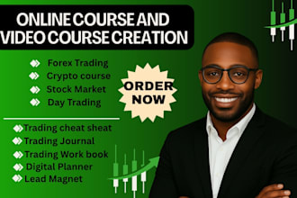 create forex trading course, crypto, stock market, video course, or forex course