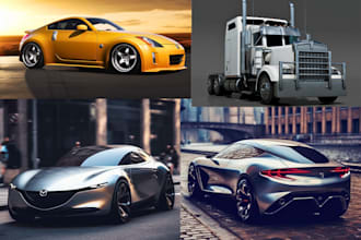 render 3d car model 3d vehicle truck 3d car animation for game automotive design