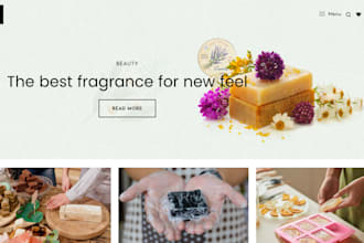 design shampoo and soap shopify store bath salt bath bombs handmade soap website
