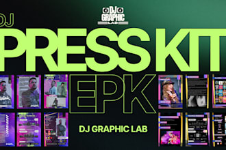 design an eye catching press kit for djs or artists