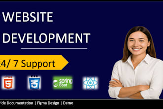 develop full stack web application using react, angular, and java spring boot
