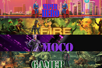 design a professional youtube gaming banner and twitch banner design
